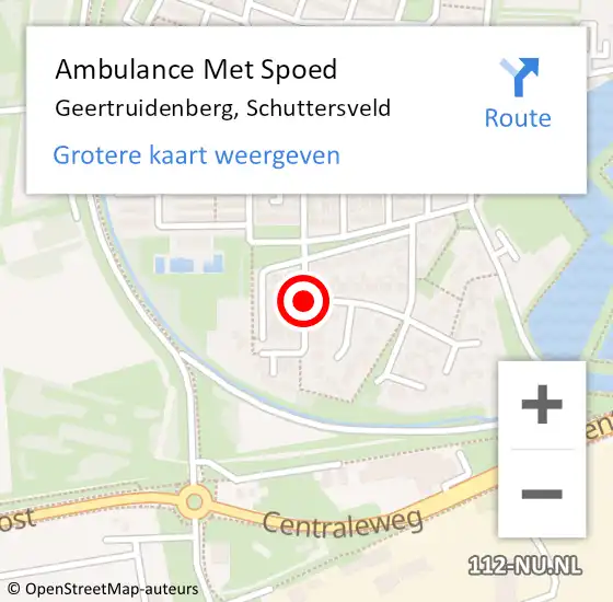 Locatie op kaart van de 112 melding: Ambulance Met Spoed Naar Geertruidenberg, Schuttersveld op 8 januari 2014 21:38