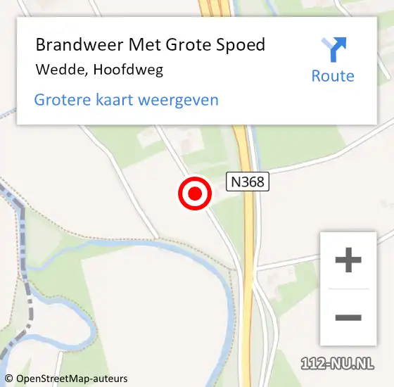 Locatie op kaart van de 112 melding: Brandweer Met Grote Spoed Naar Wedde, Hoofdweg op 25 januari 2017 00:50