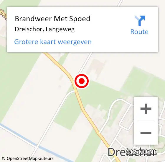 Locatie op kaart van de 112 melding: Brandweer Met Spoed Naar Dreischor, Langeweg op 25 januari 2017 16:36