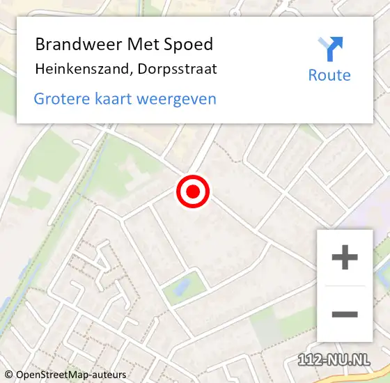 Locatie op kaart van de 112 melding: Brandweer Met Spoed Naar Heinkenszand, Dorpsstraat op 9 januari 2014 03:27