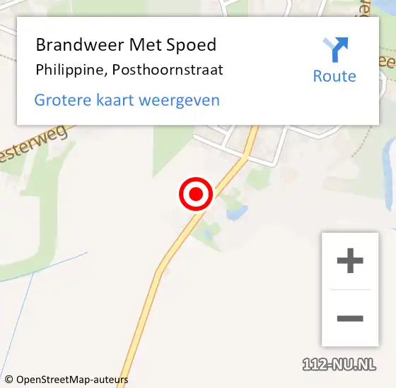 Locatie op kaart van de 112 melding: Brandweer Met Spoed Naar Philippine, Posthoornstraat op 26 januari 2017 09:44