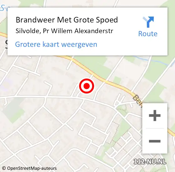 Locatie op kaart van de 112 melding: Brandweer Met Grote Spoed Naar Silvolde, Pr Willem Alexanderstr op 26 januari 2017 12:03