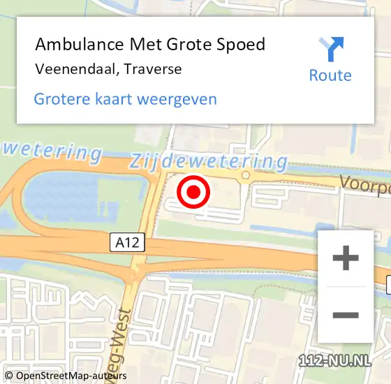 Locatie op kaart van de 112 melding: Ambulance Met Grote Spoed Naar Veenendaal, Traverse op 26 januari 2017 13:39