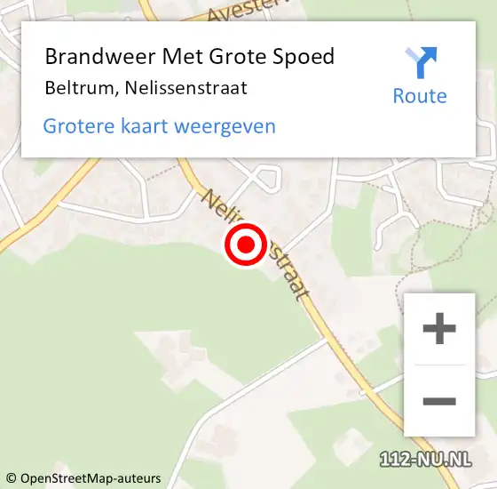 Locatie op kaart van de 112 melding: Brandweer Met Grote Spoed Naar Beltrum, Nelissenstraat op 26 januari 2017 14:43