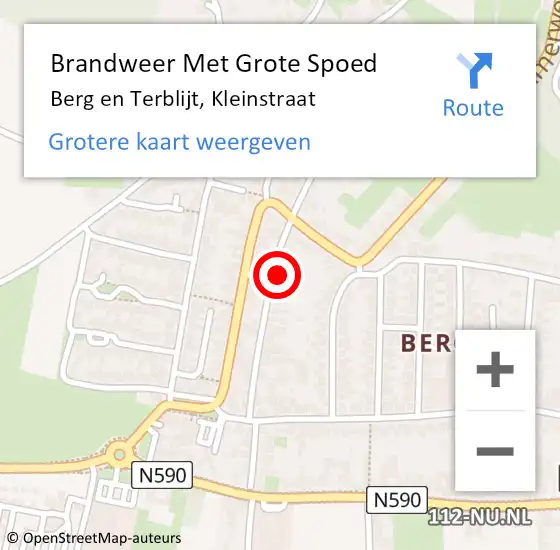 Locatie op kaart van de 112 melding: Brandweer Met Grote Spoed Naar Berg en Terblijt, Kleinstraat op 26 januari 2017 19:50