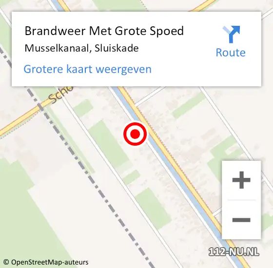 Locatie op kaart van de 112 melding: Brandweer Met Grote Spoed Naar Musselkanaal, Sluiskade op 26 januari 2017 20:58