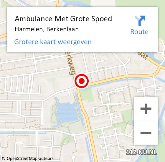 Locatie op kaart van de 112 melding: Ambulance Met Grote Spoed Naar Harmelen, Berkenlaan op 27 januari 2017 06:43