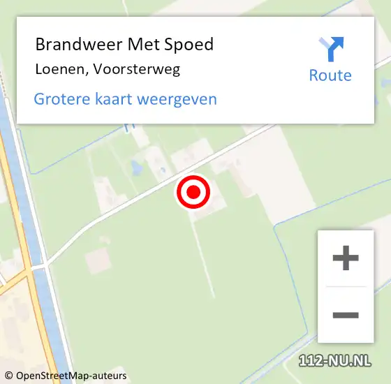 Locatie op kaart van de 112 melding: Brandweer Met Spoed Naar Loenen, Voorsterweg op 27 januari 2017 11:00