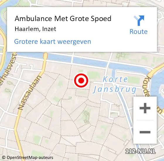 Locatie op kaart van de 112 melding: Ambulance Met Grote Spoed Naar Haarlem, Inzet op 27 januari 2017 16:11