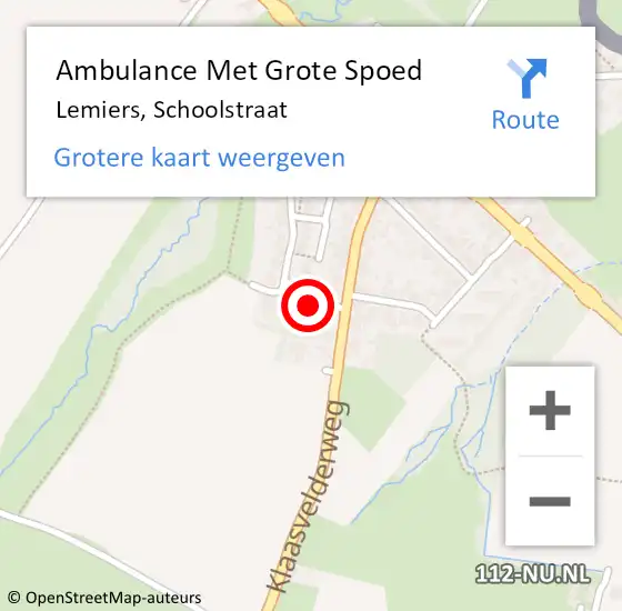 Locatie op kaart van de 112 melding: Ambulance Met Grote Spoed Naar Lemiers, Schoolstraat op 9 januari 2014 09:51