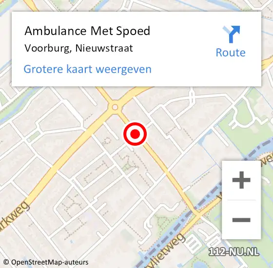 Locatie op kaart van de 112 melding: Ambulance Met Spoed Naar Voorburg, Nieuwstraat op 28 januari 2017 09:59