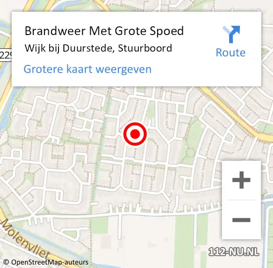 Locatie op kaart van de 112 melding: Brandweer Met Grote Spoed Naar Wijk bij Duurstede, Stuurboord op 28 januari 2017 11:02