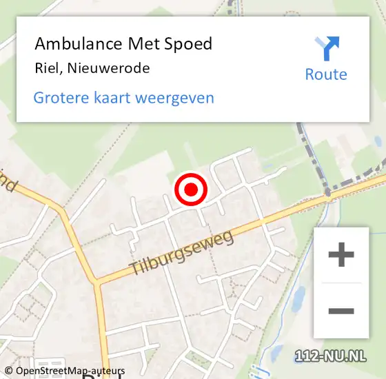 Locatie op kaart van de 112 melding: Ambulance Met Spoed Naar Riel, Nieuwerode op 28 januari 2017 15:39