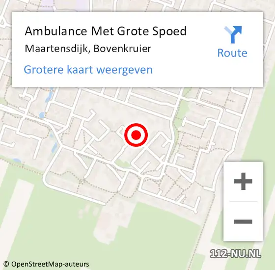 Locatie op kaart van de 112 melding: Ambulance Met Grote Spoed Naar Maartensdijk, Bovenkruier op 28 januari 2017 22:00