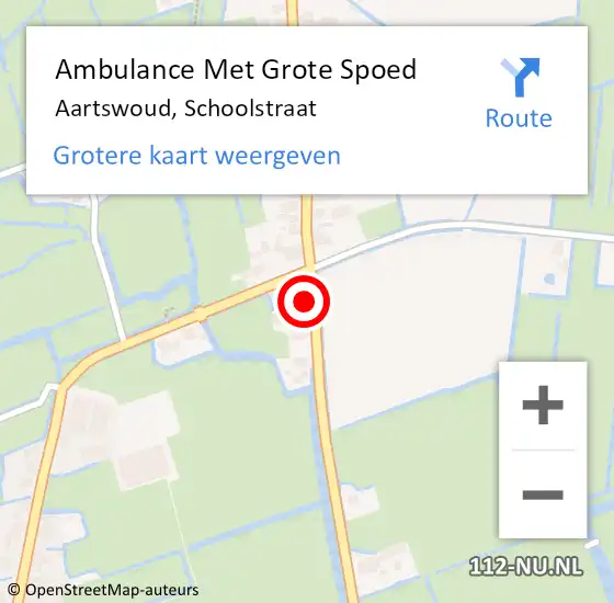 Locatie op kaart van de 112 melding: Ambulance Met Grote Spoed Naar Aartswoud, Schoolstraat op 29 januari 2017 02:14