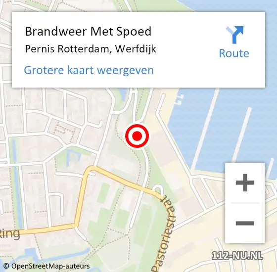 Locatie op kaart van de 112 melding: Brandweer Met Spoed Naar Pernis Rotterdam, Werfdijk op 29 januari 2017 03:17