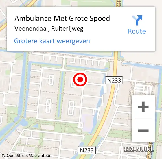 Locatie op kaart van de 112 melding: Ambulance Met Grote Spoed Naar Veenendaal, Ruiterijweg op 29 januari 2017 06:36