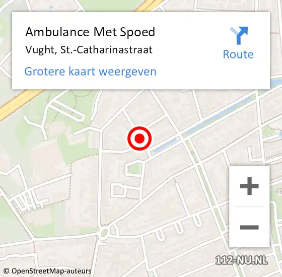 Locatie op kaart van de 112 melding: Ambulance Met Spoed Naar Vught, St.-Catharinastraat op 29 januari 2017 09:34