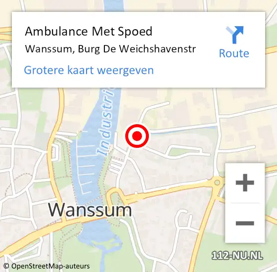 Locatie op kaart van de 112 melding: Ambulance Met Spoed Naar Wanssum, Burg De Weichshavenstr op 29 januari 2017 10:29