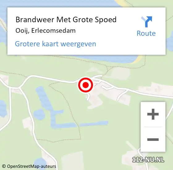 Locatie op kaart van de 112 melding: Brandweer Met Grote Spoed Naar Ooij, Erlecomsedam op 29 januari 2017 21:09