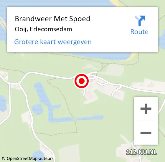 Locatie op kaart van de 112 melding: Brandweer Met Spoed Naar Ooij, Erlecomsedam op 29 januari 2017 21:54