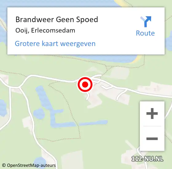 Locatie op kaart van de 112 melding: Brandweer Geen Spoed Naar Ooij, Erlecomsedam op 29 januari 2017 22:26