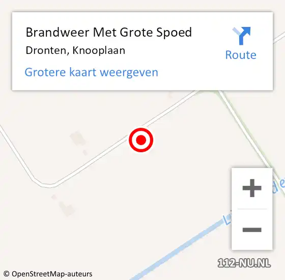 Locatie op kaart van de 112 melding: Brandweer Met Grote Spoed Naar Dronten, Knooplaan op 30 januari 2017 09:26