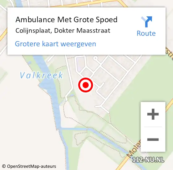 Locatie op kaart van de 112 melding: Ambulance Met Grote Spoed Naar Colijnsplaat, Dokter Maasstraat op 30 januari 2017 12:42