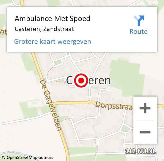 Locatie op kaart van de 112 melding: Ambulance Met Spoed Naar Casteren, Zandstraat op 31 januari 2017 06:03