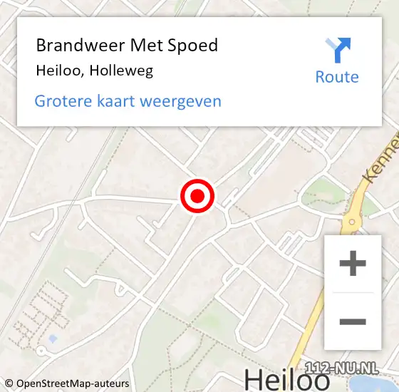 Locatie op kaart van de 112 melding: Brandweer Met Spoed Naar Heiloo, Holleweg op 31 januari 2017 06:11