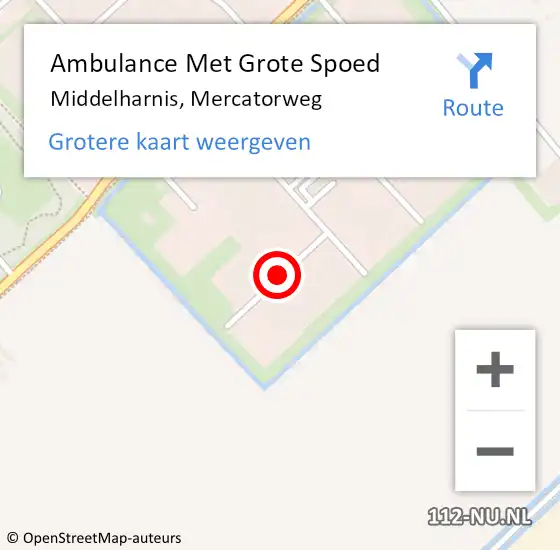 Locatie op kaart van de 112 melding: Ambulance Met Grote Spoed Naar Middelharnis, Mercatorweg op 31 januari 2017 09:27