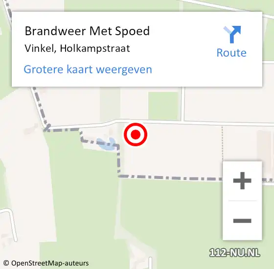 Locatie op kaart van de 112 melding: Brandweer Met Spoed Naar Vinkel, Holkampstraat op 31 januari 2017 10:20