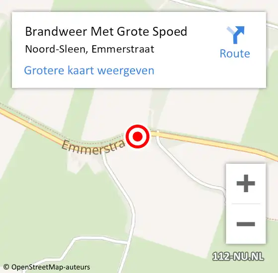 Locatie op kaart van de 112 melding: Brandweer Met Grote Spoed Naar Noord-Sleen, Emmerstraat op 31 januari 2017 14:42