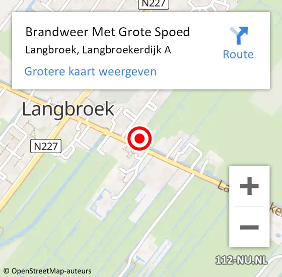 Locatie op kaart van de 112 melding: Brandweer Met Grote Spoed Naar Langbroek, Langbroekerdijk A op 31 januari 2017 16:22