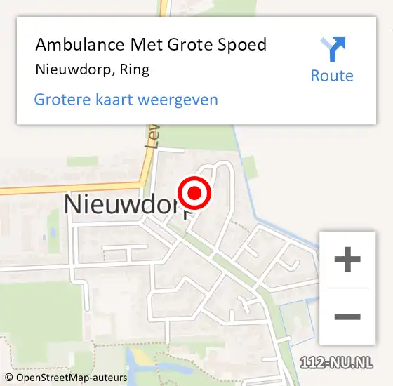 Locatie op kaart van de 112 melding: Ambulance Met Grote Spoed Naar Nieuwdorp, Ring op 31 januari 2017 17:14