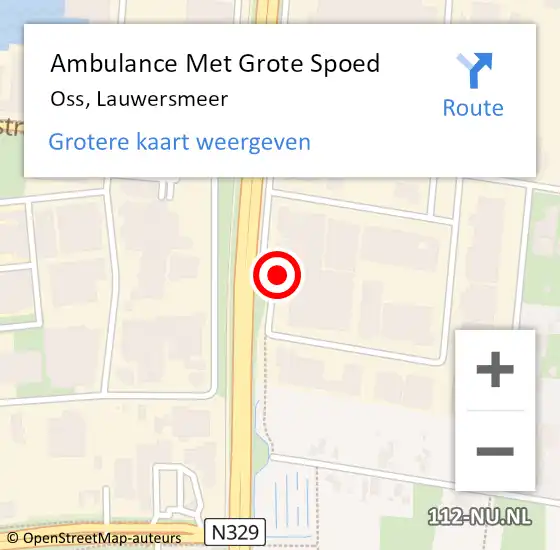 Locatie op kaart van de 112 melding: Ambulance Met Grote Spoed Naar Oss, Lauwersmeer op 1 februari 2017 15:30