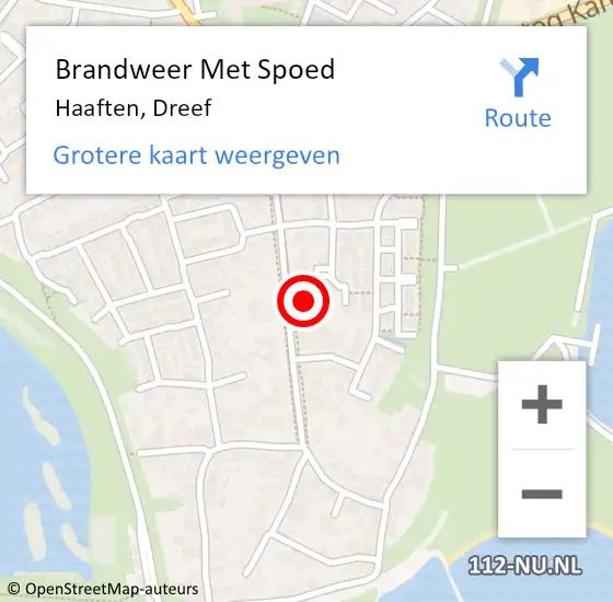 Locatie op kaart van de 112 melding: Brandweer Met Spoed Naar Haaften, Dreef op 2 februari 2017 09:39