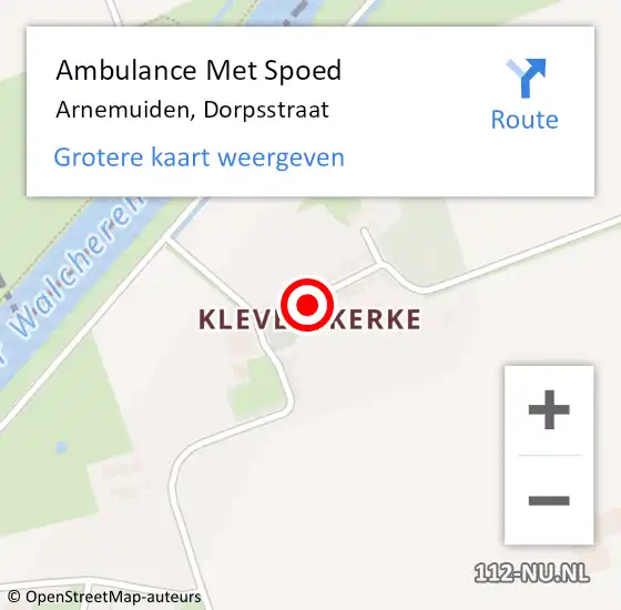 Locatie op kaart van de 112 melding: Ambulance Met Spoed Naar Arnemuiden, Dorpsstraat op 2 februari 2017 12:52
