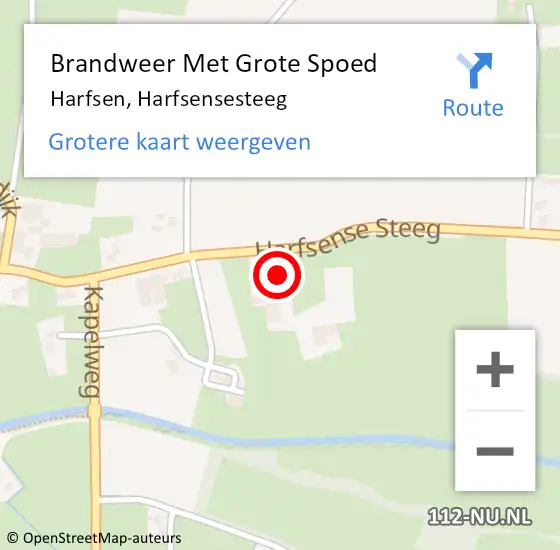 Locatie op kaart van de 112 melding: Brandweer Met Grote Spoed Naar Harfsen, Harfsensesteeg op 2 februari 2017 20:05