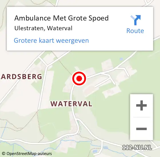 Locatie op kaart van de 112 melding: Ambulance Met Grote Spoed Naar Ulestraten, Waterval op 9 januari 2014 20:33