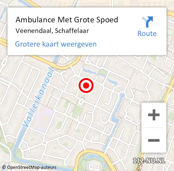 Locatie op kaart van de 112 melding: Ambulance Met Grote Spoed Naar Veenendaal, Schaffelaar op 3 februari 2017 22:08