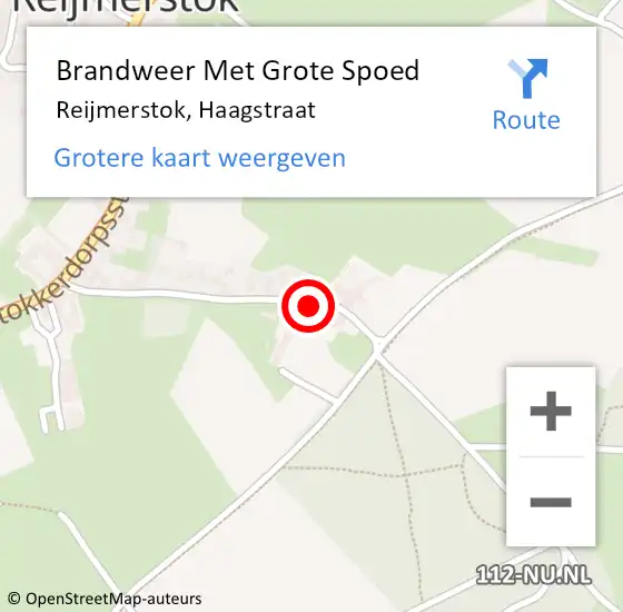 Locatie op kaart van de 112 melding: Brandweer Met Grote Spoed Naar Reijmerstok, Haagstraat op 4 februari 2017 03:33