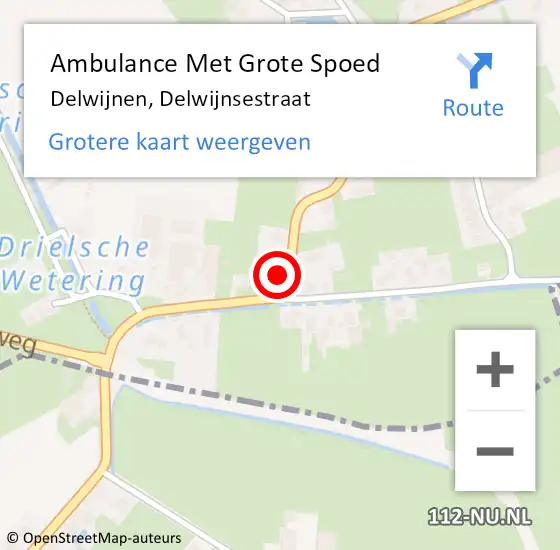 Locatie op kaart van de 112 melding: Ambulance Met Grote Spoed Naar Delwijnen, Delwijnsestraat op 4 februari 2017 08:25