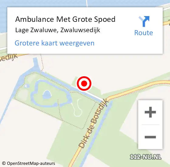 Locatie op kaart van de 112 melding: Ambulance Met Grote Spoed Naar Lage Zwaluwe, Zwaluwsedijk op 4 februari 2017 08:45