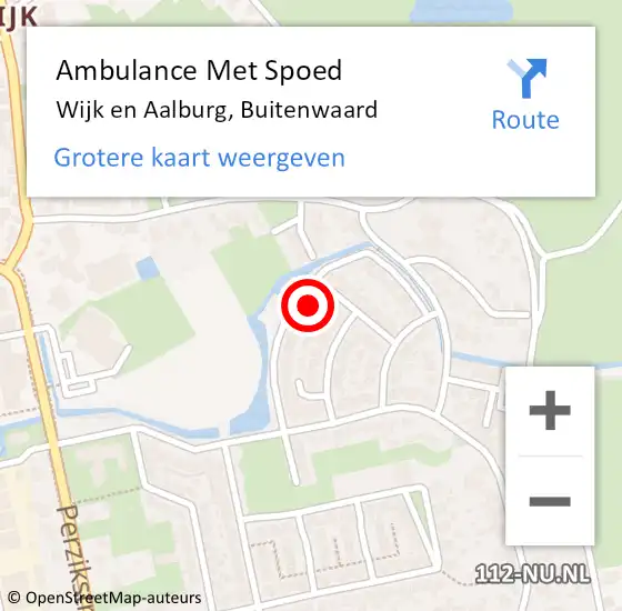 Locatie op kaart van de 112 melding: Ambulance Met Spoed Naar Wijk en Aalburg, Buitenwaard op 4 februari 2017 10:29