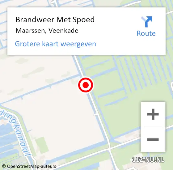 Locatie op kaart van de 112 melding: Brandweer Met Spoed Naar Maarssen, Veenkade op 4 februari 2017 17:22