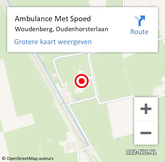 Locatie op kaart van de 112 melding: Ambulance Met Spoed Naar Woudenberg, Oudenhorsterlaan op 4 februari 2017 17:49