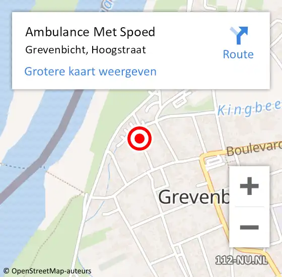 Locatie op kaart van de 112 melding: Ambulance Met Spoed Naar Grevenbicht, Hoogstraat op 10 januari 2014 07:04