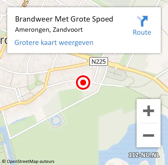 Locatie op kaart van de 112 melding: Brandweer Met Grote Spoed Naar Amerongen, Zandvoort op 5 februari 2017 11:22