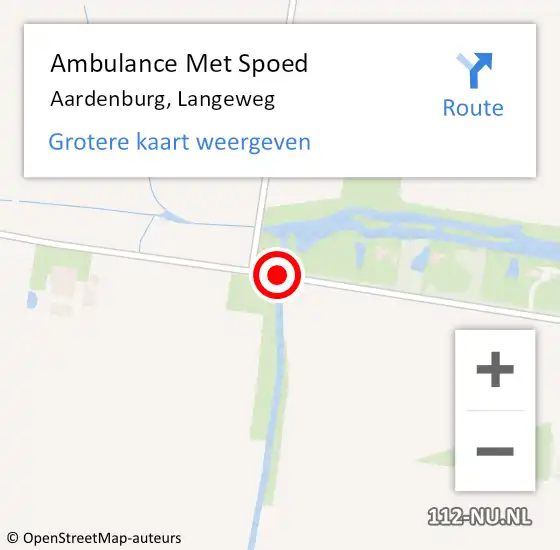 Locatie op kaart van de 112 melding: Ambulance Met Spoed Naar Aardenburg, Langeweg op 5 februari 2017 15:58